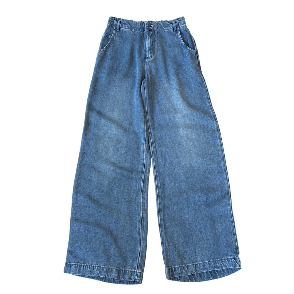 Young Fabulous & Broke YFB Wide Leg Mid-rise Soft Denim Jeans Baggy Size Small